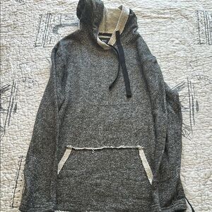 BDG Gray Hoodie with Cream Accents